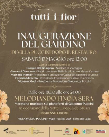 Tutti i Fior - Inaugurazione del Giardino di Villa Puccini