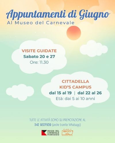 Appuntamenti di giugno al Museo del Carnevale