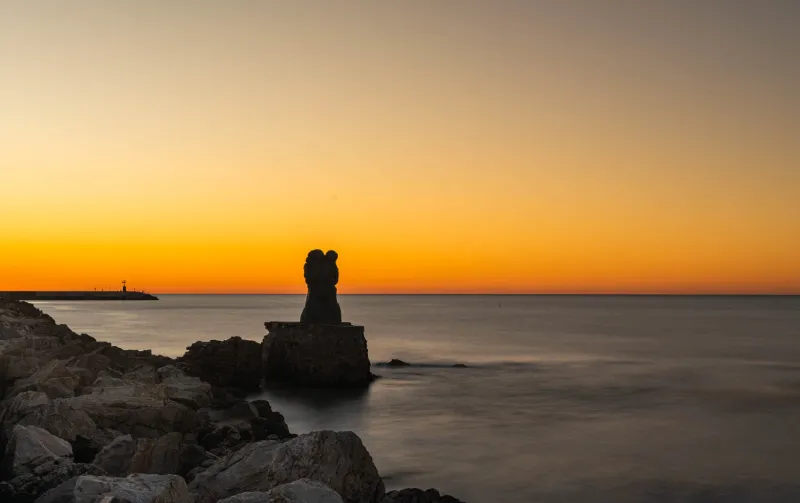 tramonto dal molo di Viareggio